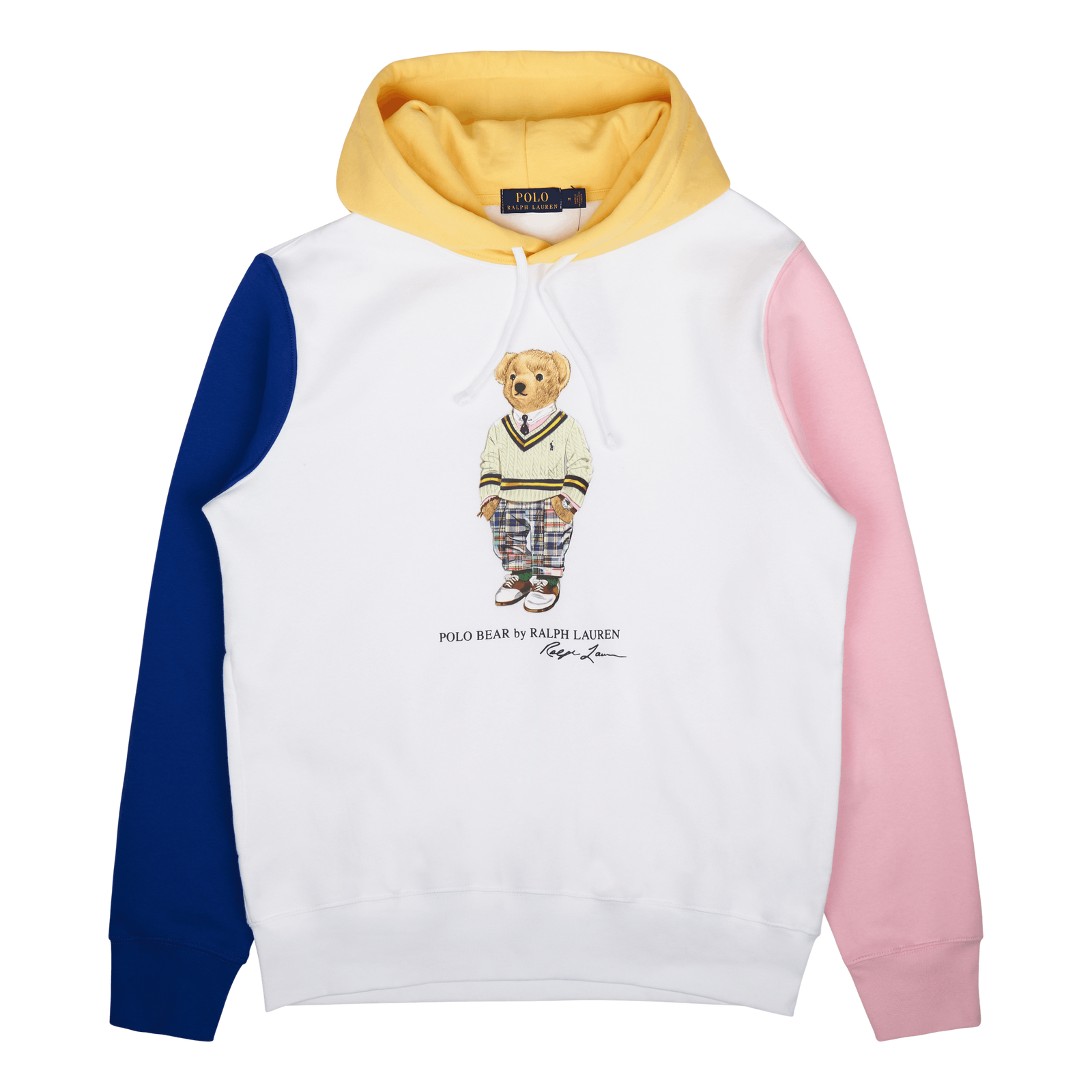 Polo Bear Color-Blocked Fleece Hoodie Sp23 White Mlt Prp Hptn Bear