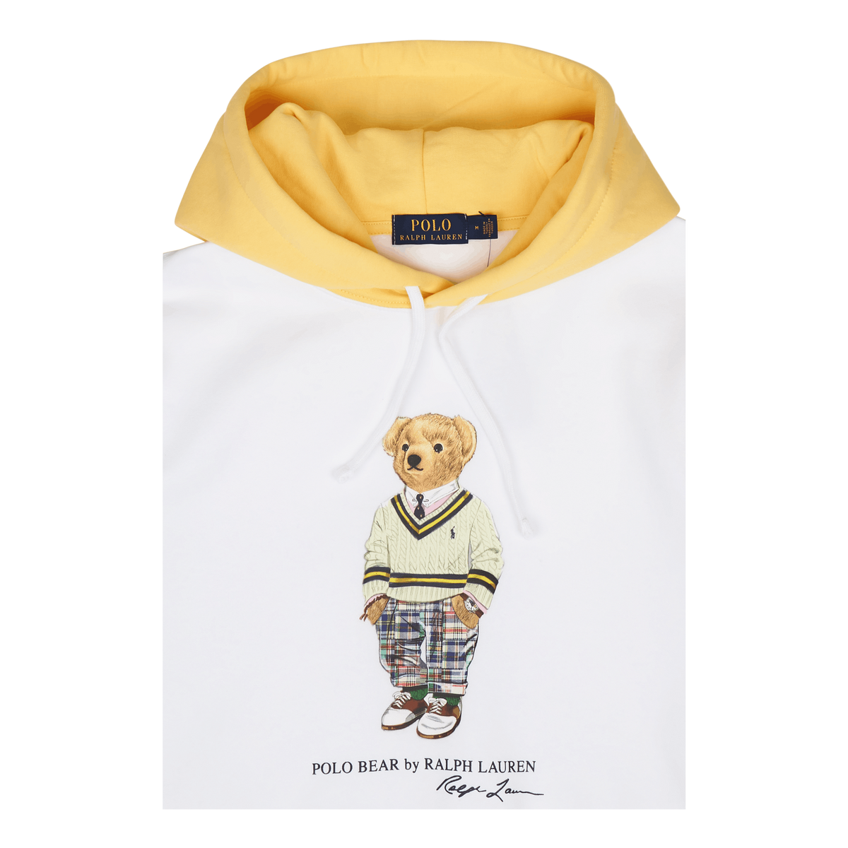 Polo Bear Color-Blocked Fleece Hoodie Sp23 White Mlt Prp Hptn Bear
