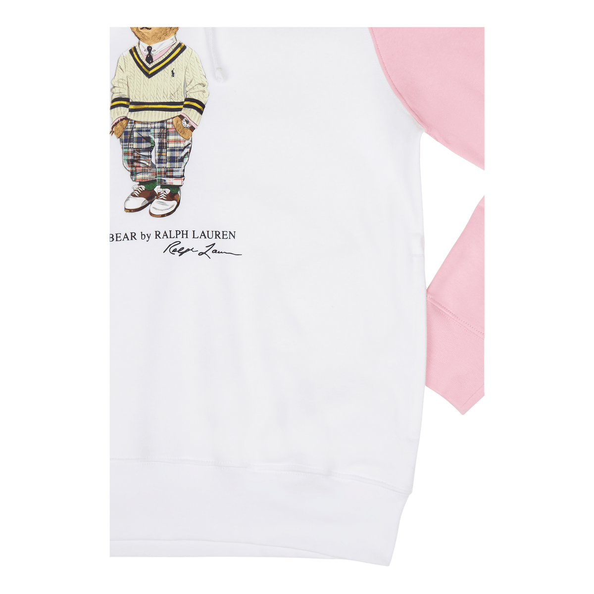 Polo Bear Color-Blocked Fleece Hoodie Sp23 White Mlt Prp Hptn Bear