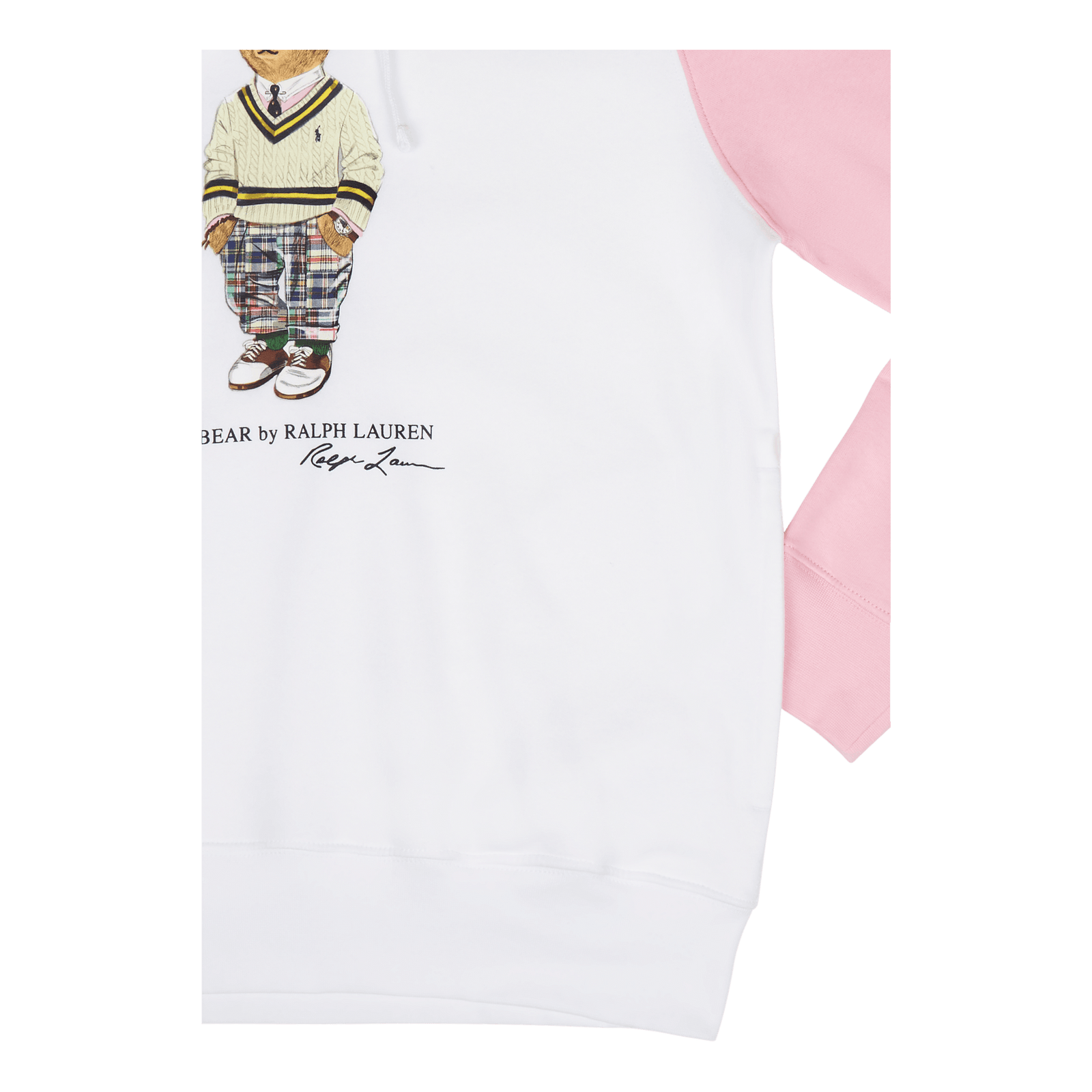 Polo Bear Color-Blocked Fleece Hoodie Sp23 White Mlt Prp Hptn Bear