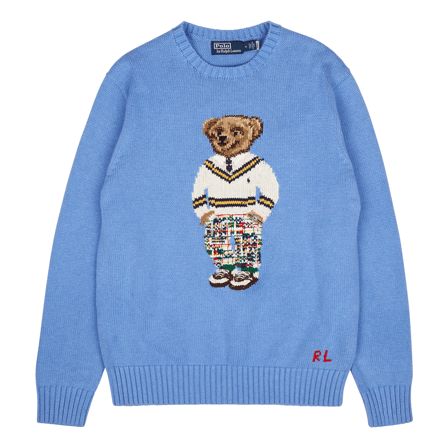 Polo Bear Cotton Sweater Soft Royal