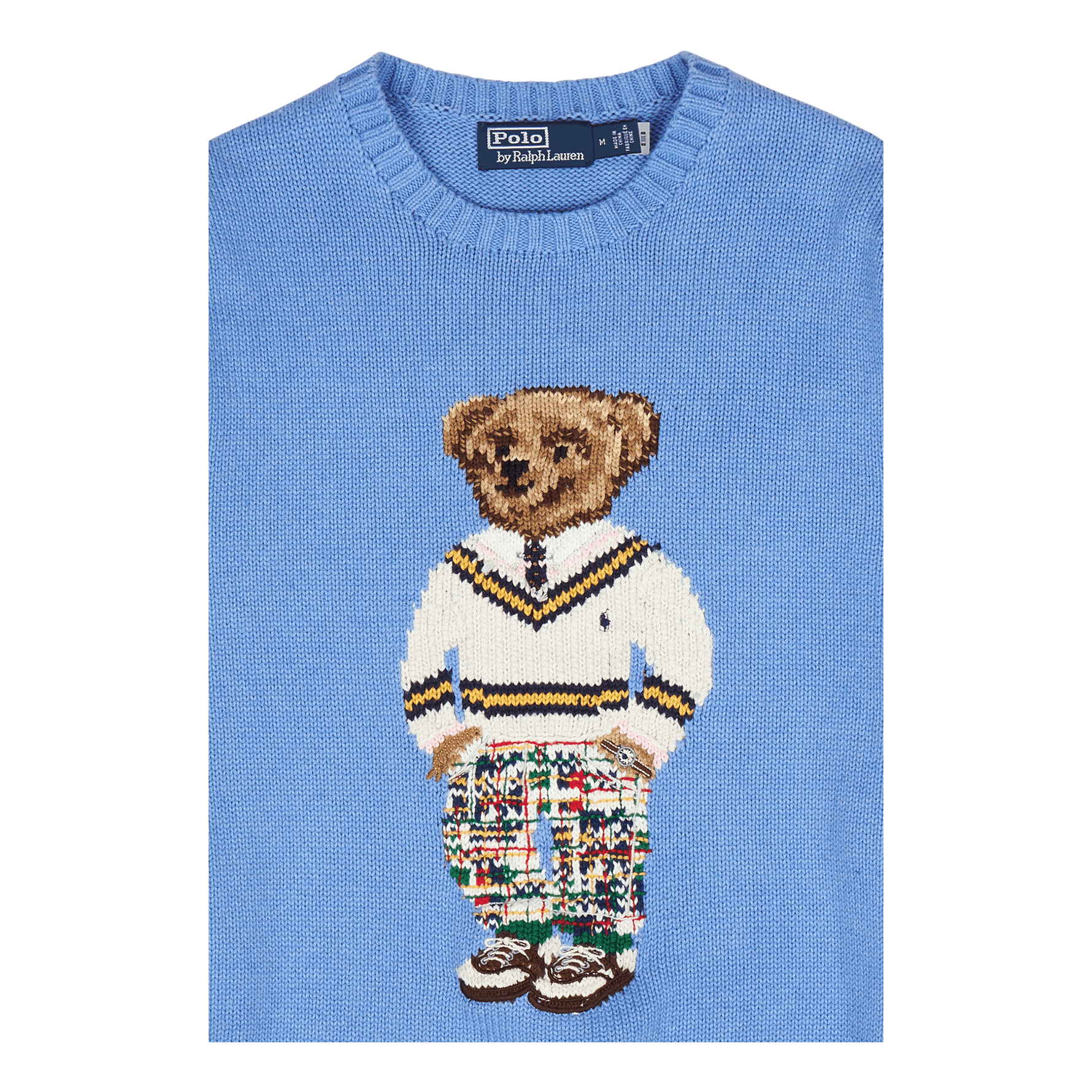 Polo Bear Cotton Sweater Soft Royal