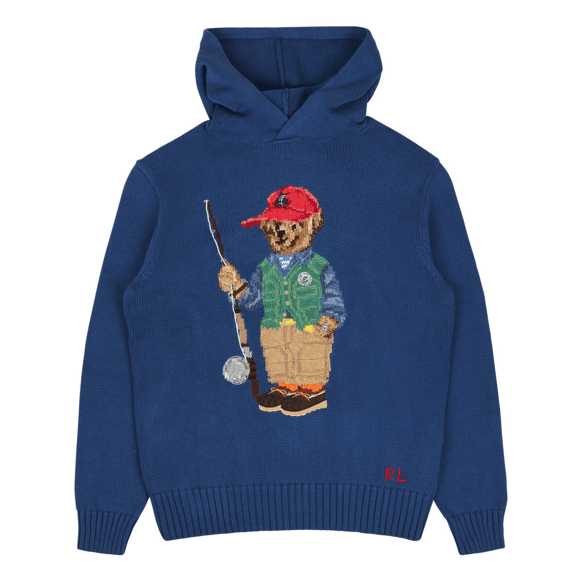 Polo Ralph Lauren Knitted Bear Hoodie Old Royal
