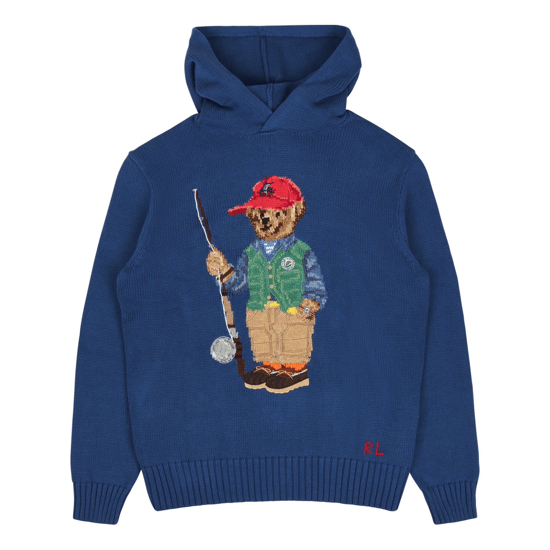 Polo Ralph Lauren Knitted Bear Hoodie Old Royal