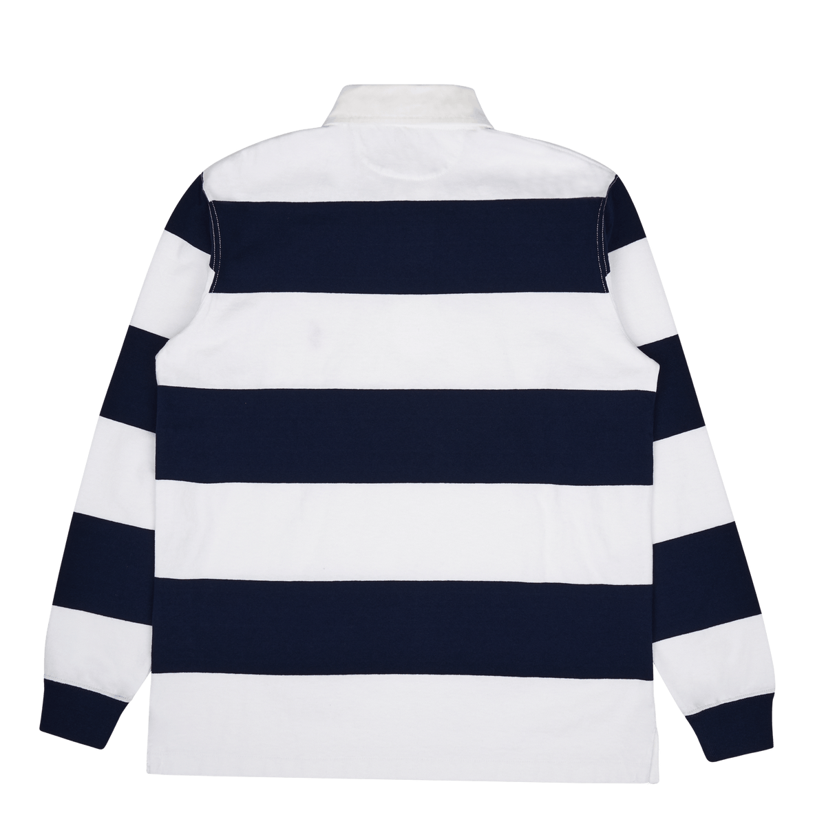 Classic Fit Striped Jersey Rugby Shirt Newport Navy/White