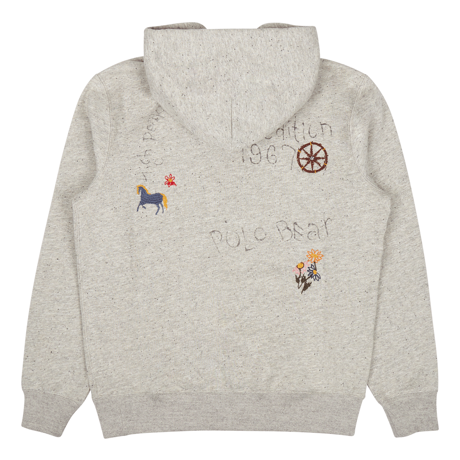 Polo Bear Fleece Hooded Sweatshirt Brooklyn Htr/Dark Vintage Htr