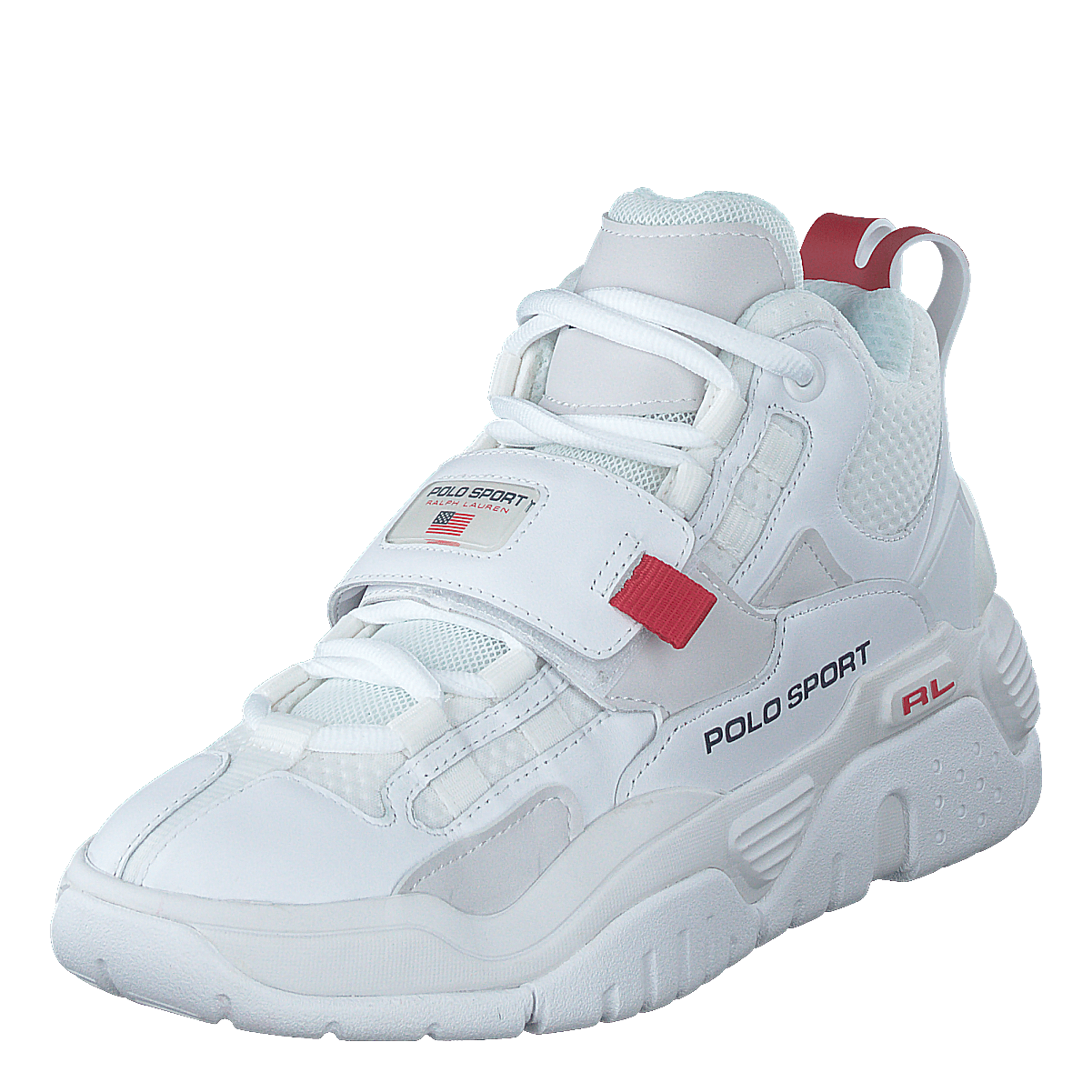 PS100 High-Top Sneaker White / Navy / RL2000 Red