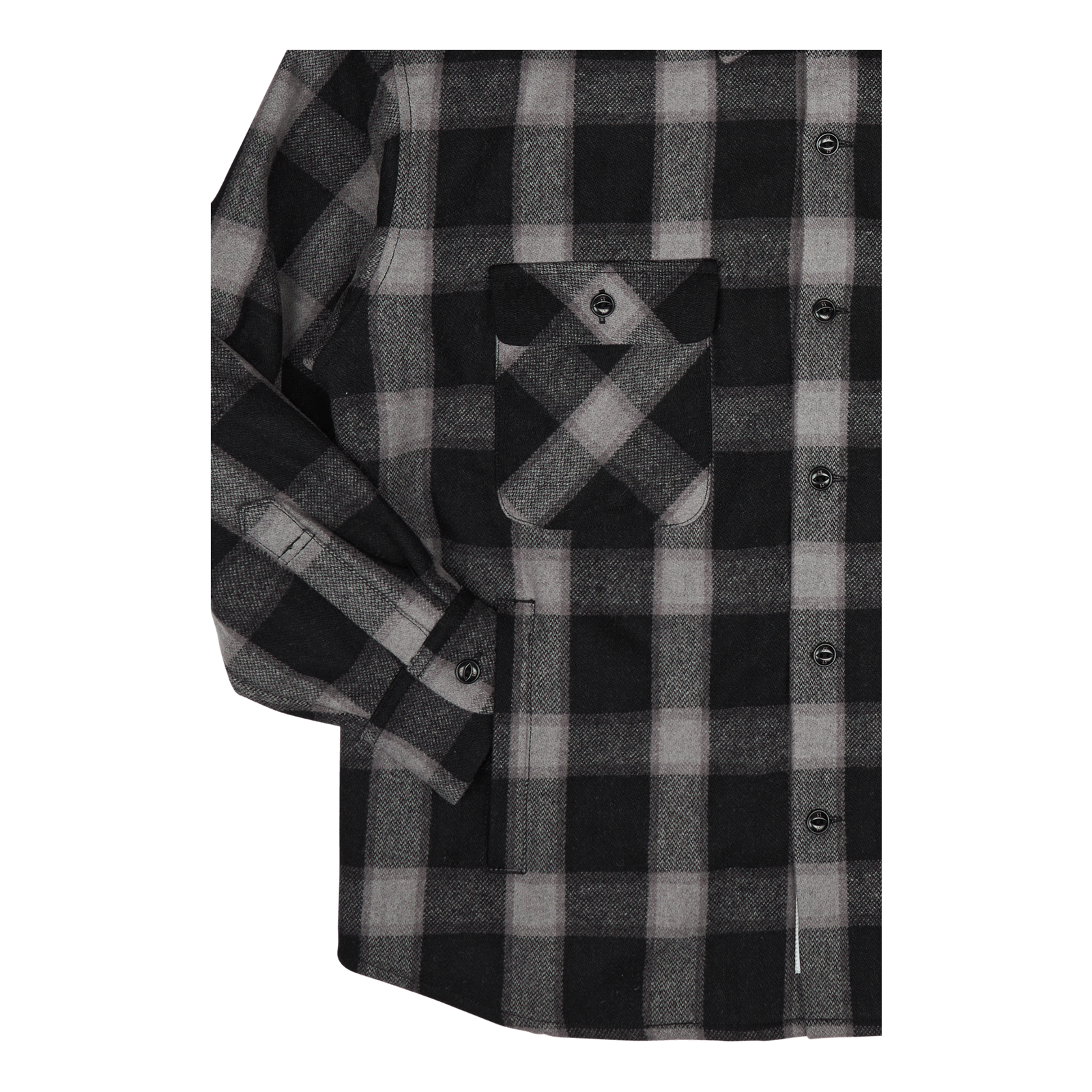Buffalo Check Sh Ls . Wn Gray
