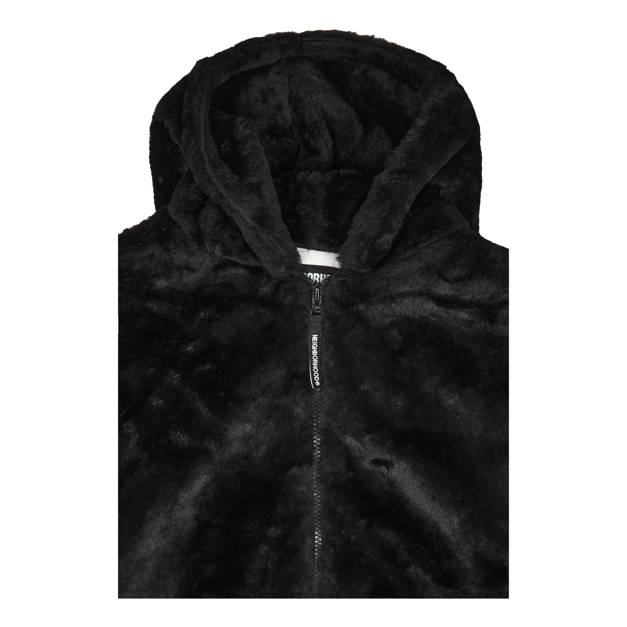 Fur Hooded Jk . Ac Black