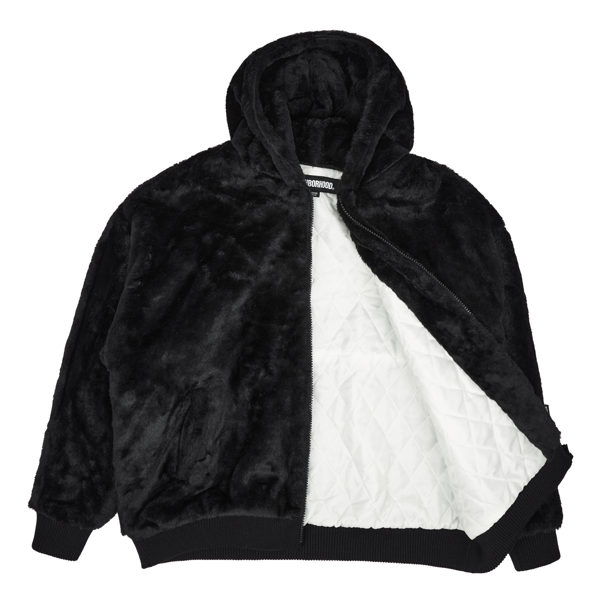 Fur Hooded Jk . Ac Black