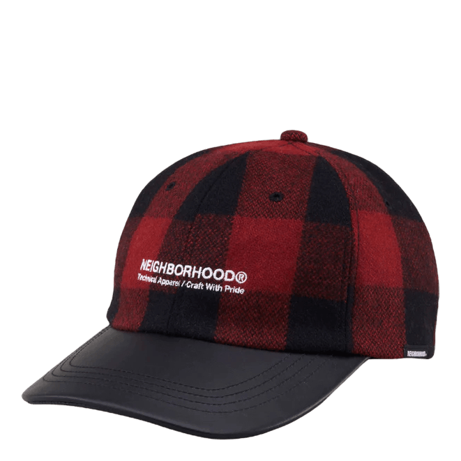 Buffalo Check Dad Cap . Wn Red