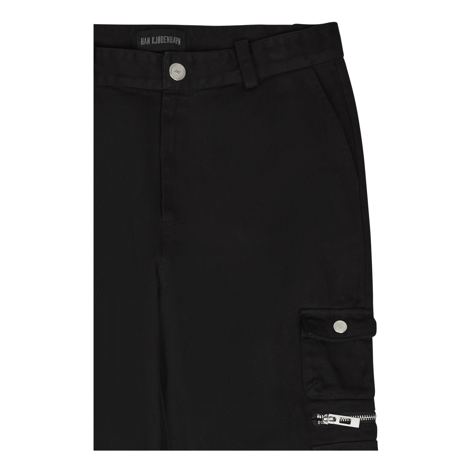 Cotton Cargo Trousers Black