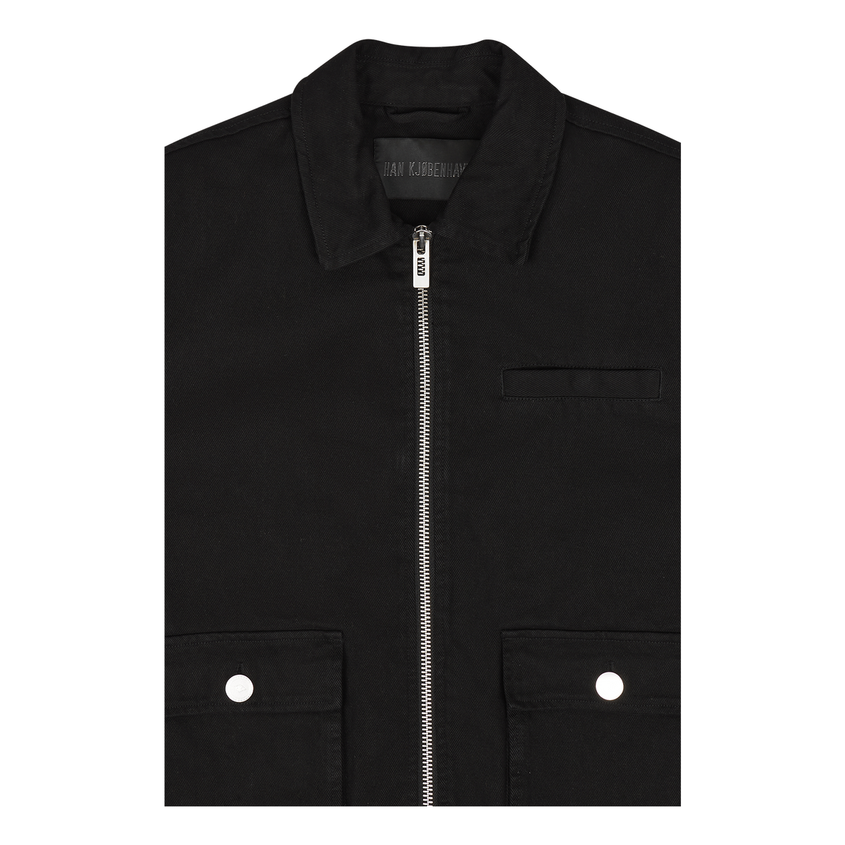 Cotton Boxy Cargo Jacket Black