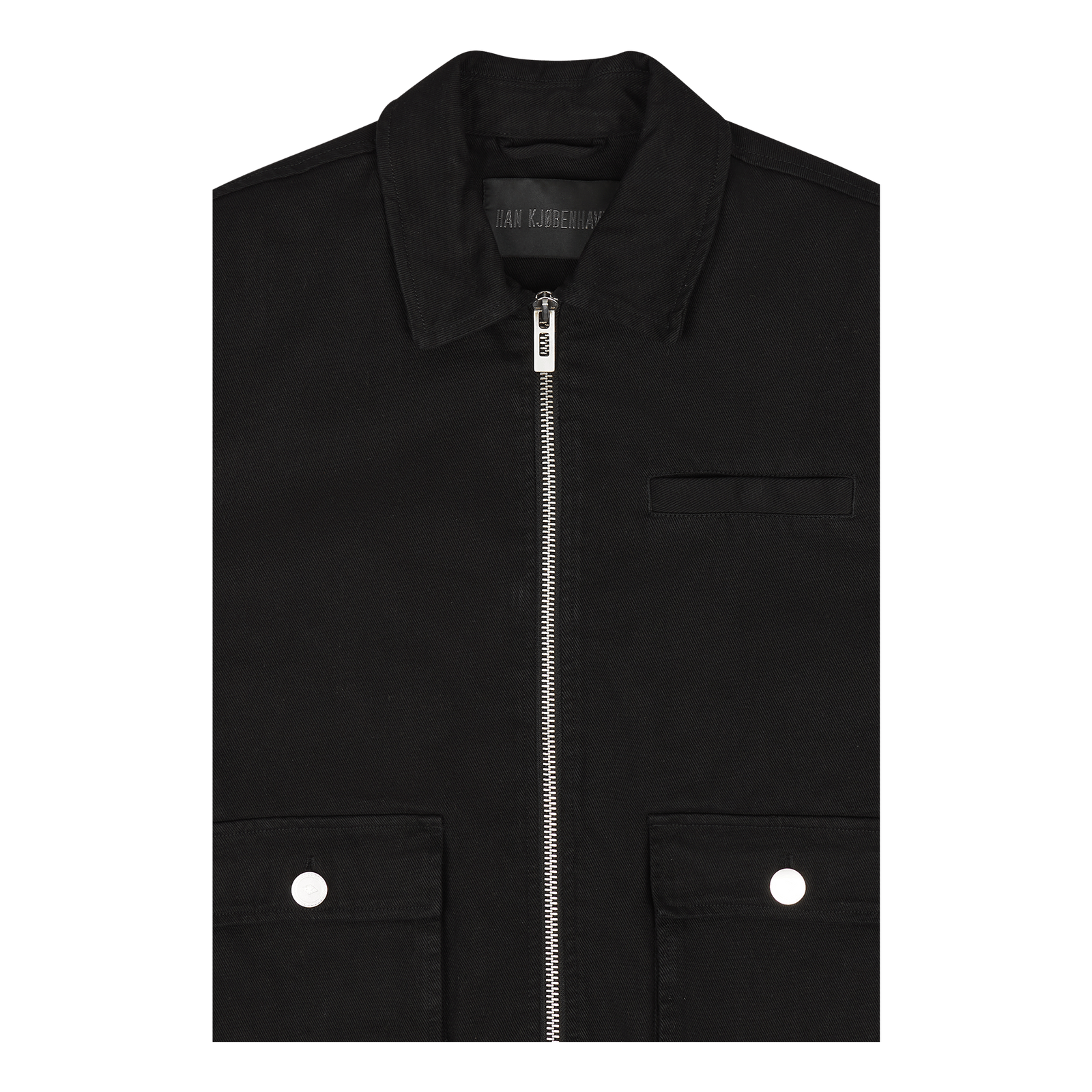 Cotton Boxy Cargo Jacket Black