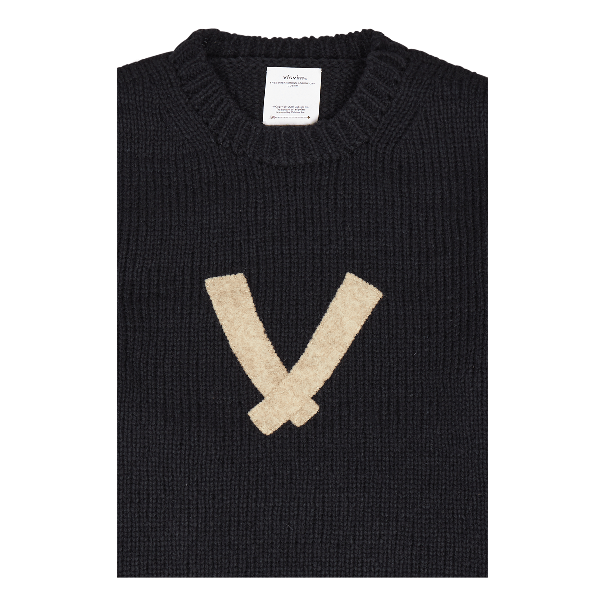 Letterman Crew Knit Navy Navy