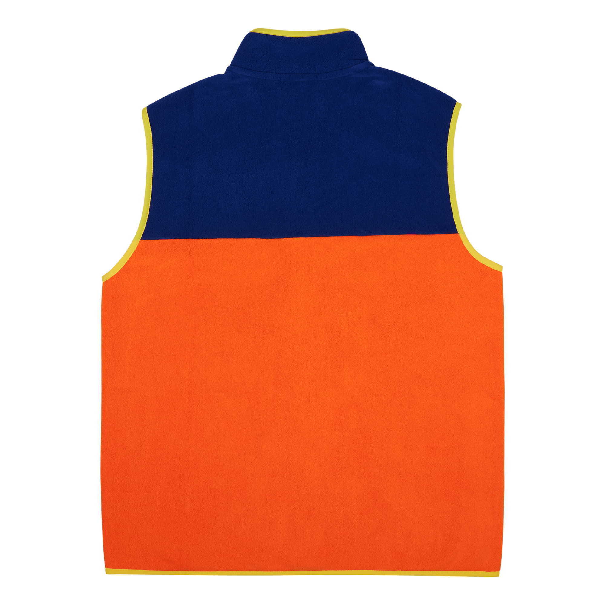 Color-Blocked Brushed Fleece Vest Sailing Orange Multi