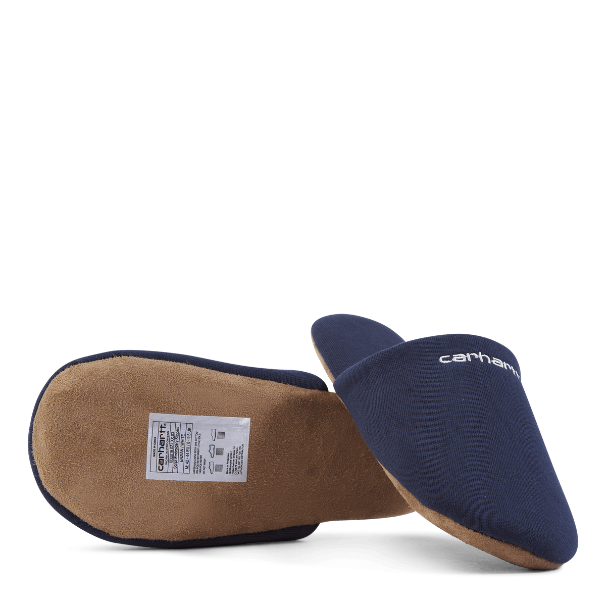 Script Embroidery Slippers Enzian / White