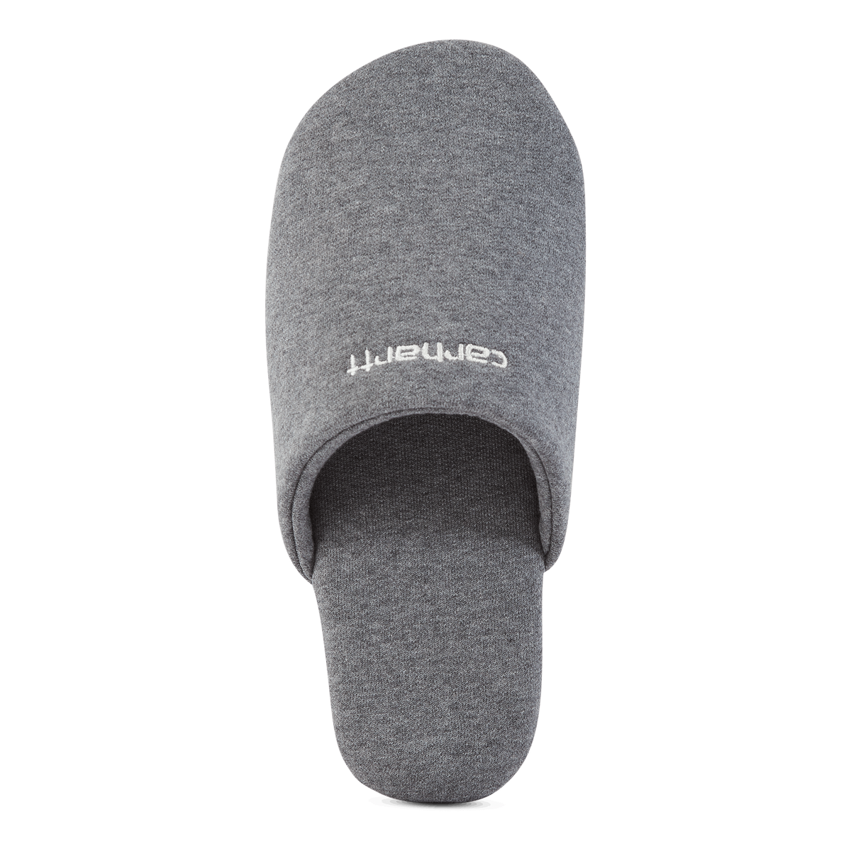 Script Embroidery Slippers Dark Grey Heather / White