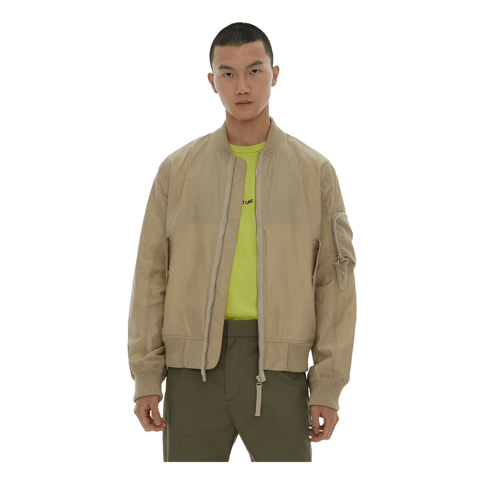 Nylon Bomber.sheer C Uniform Khaki
