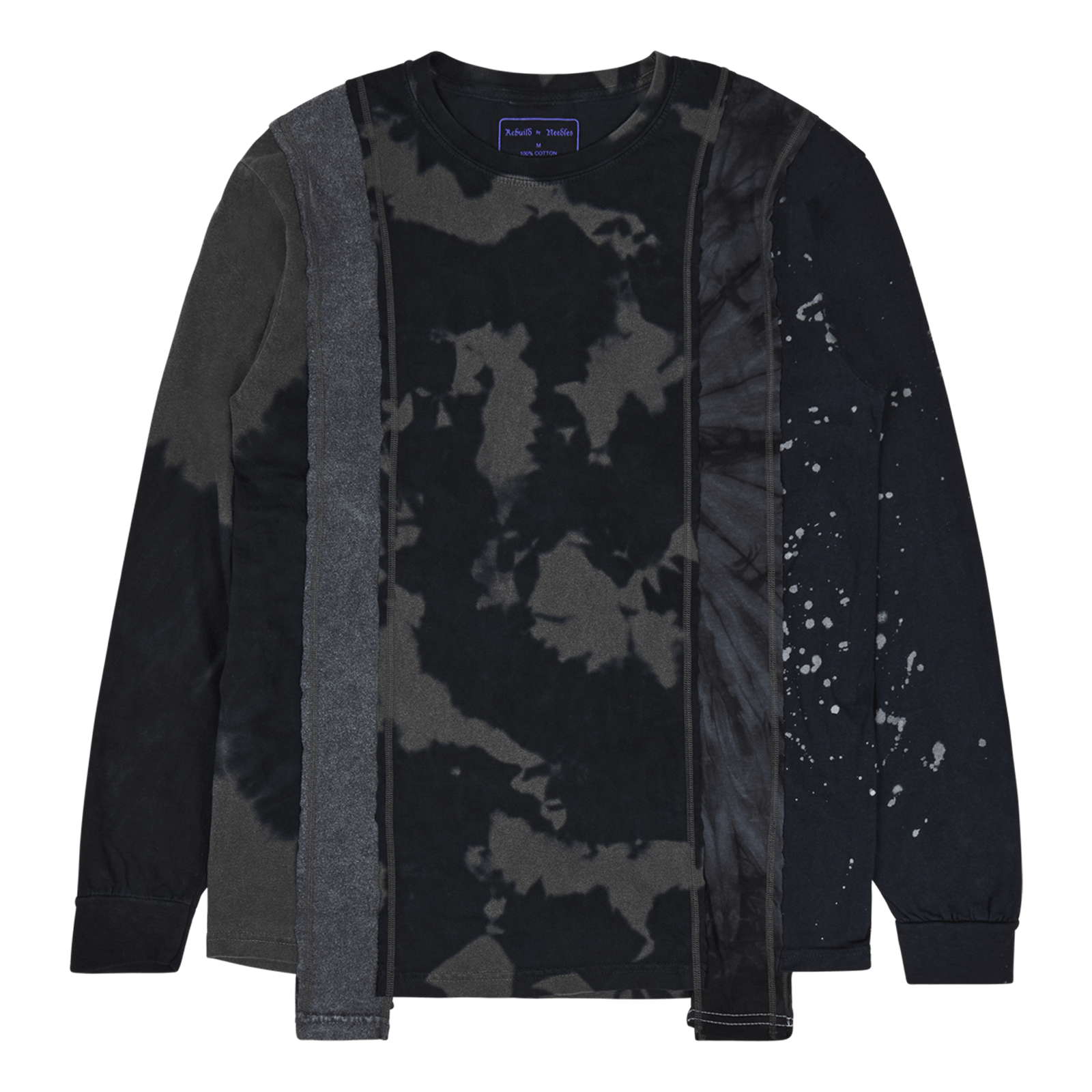 Needles 5 Cuts L/s Tee - B&w M Assorted