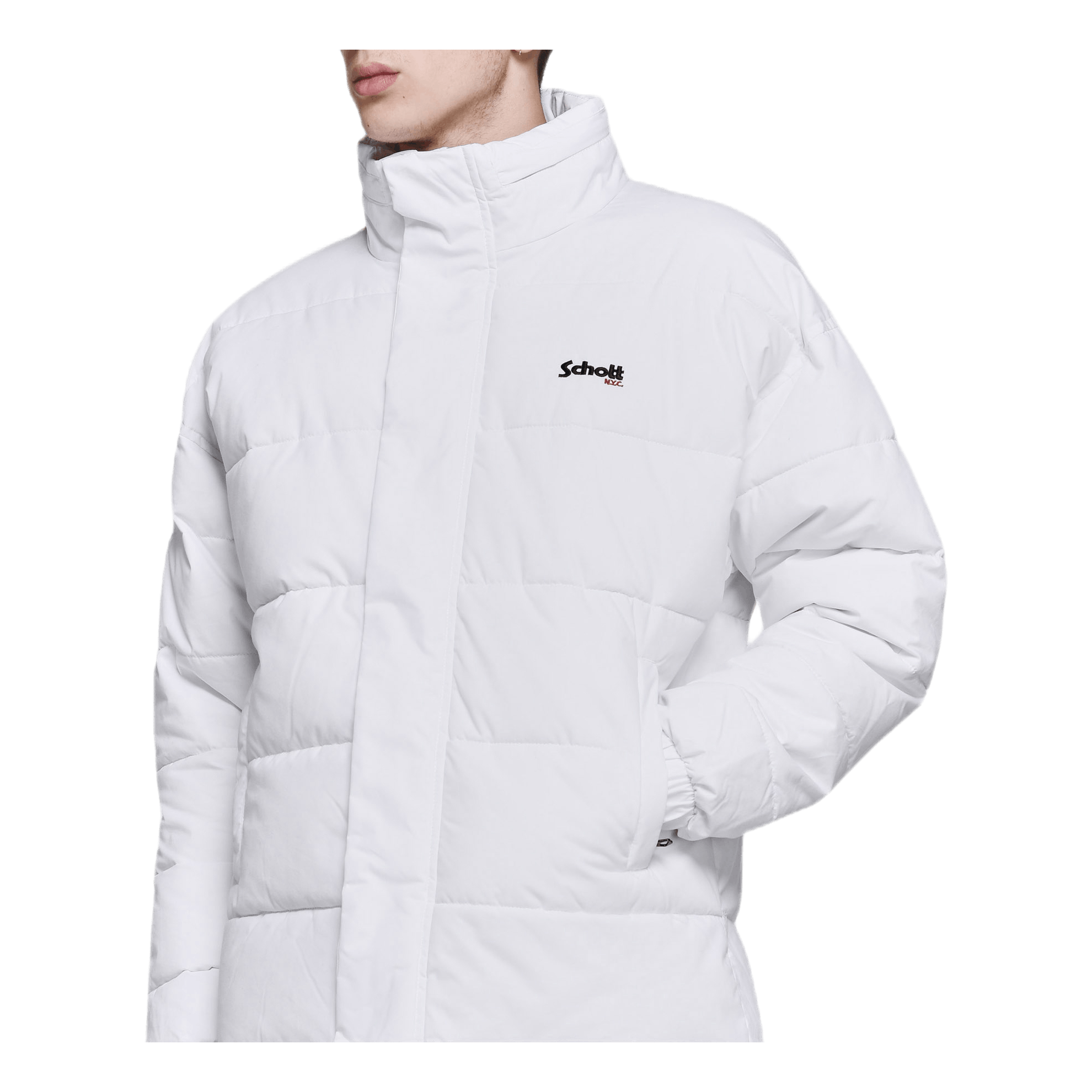 Schott NYC Nebraska Oversize Puffer Jacke White Caliroots