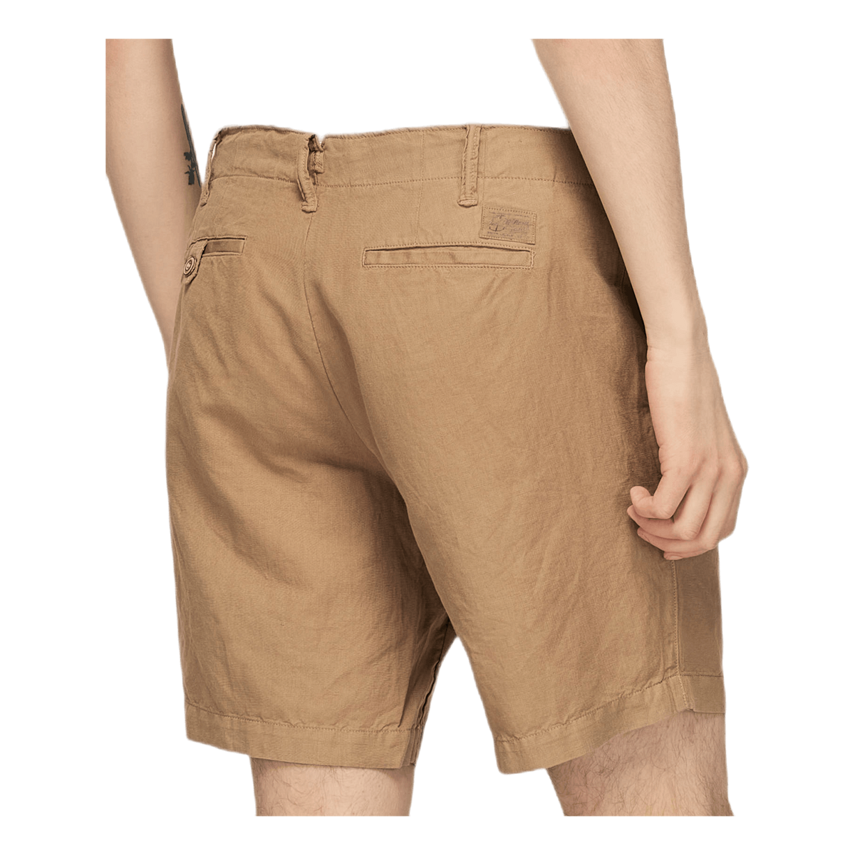 8-Inch Straight Fit Linen-Blend Short