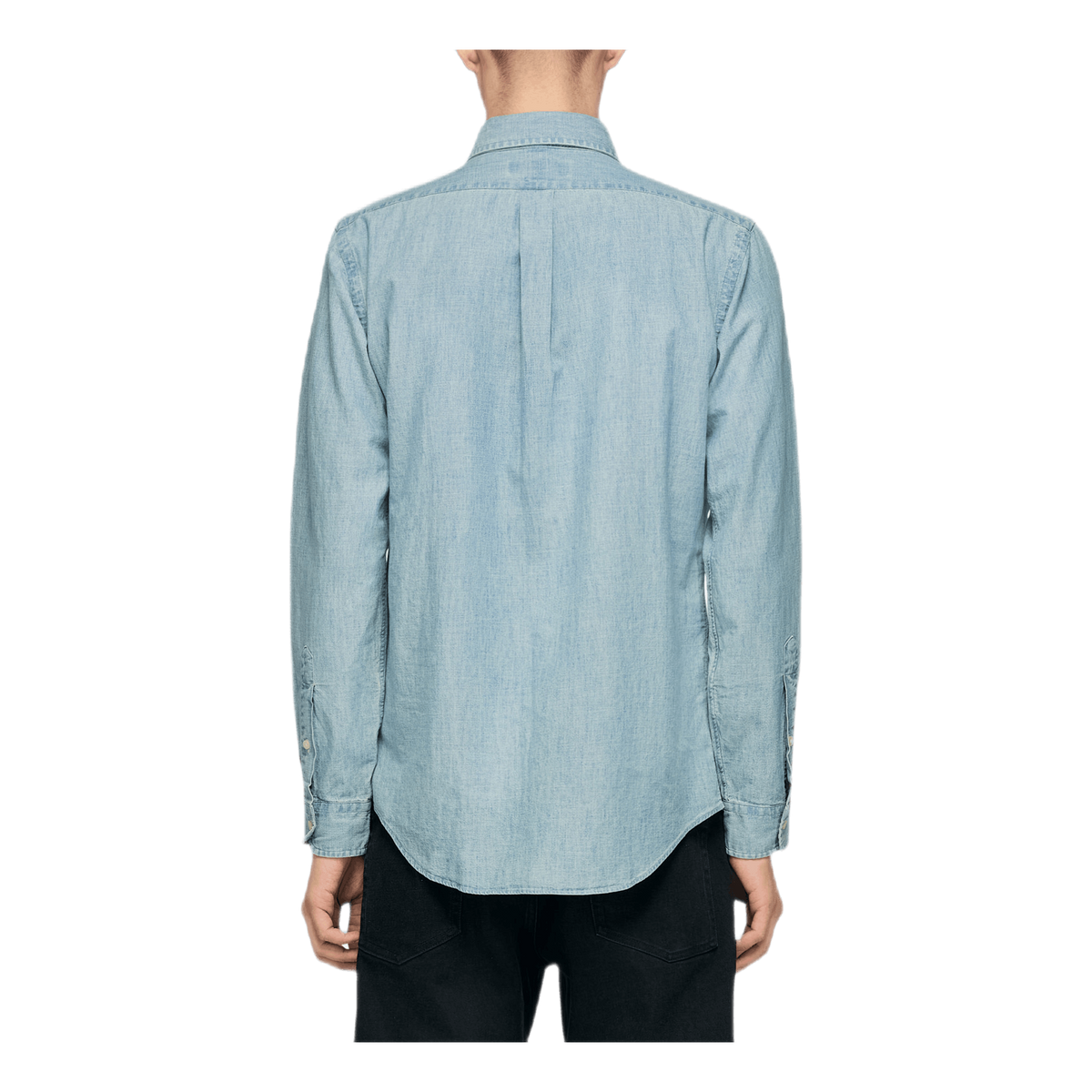 Custom Fit Chambray Shirt Blue