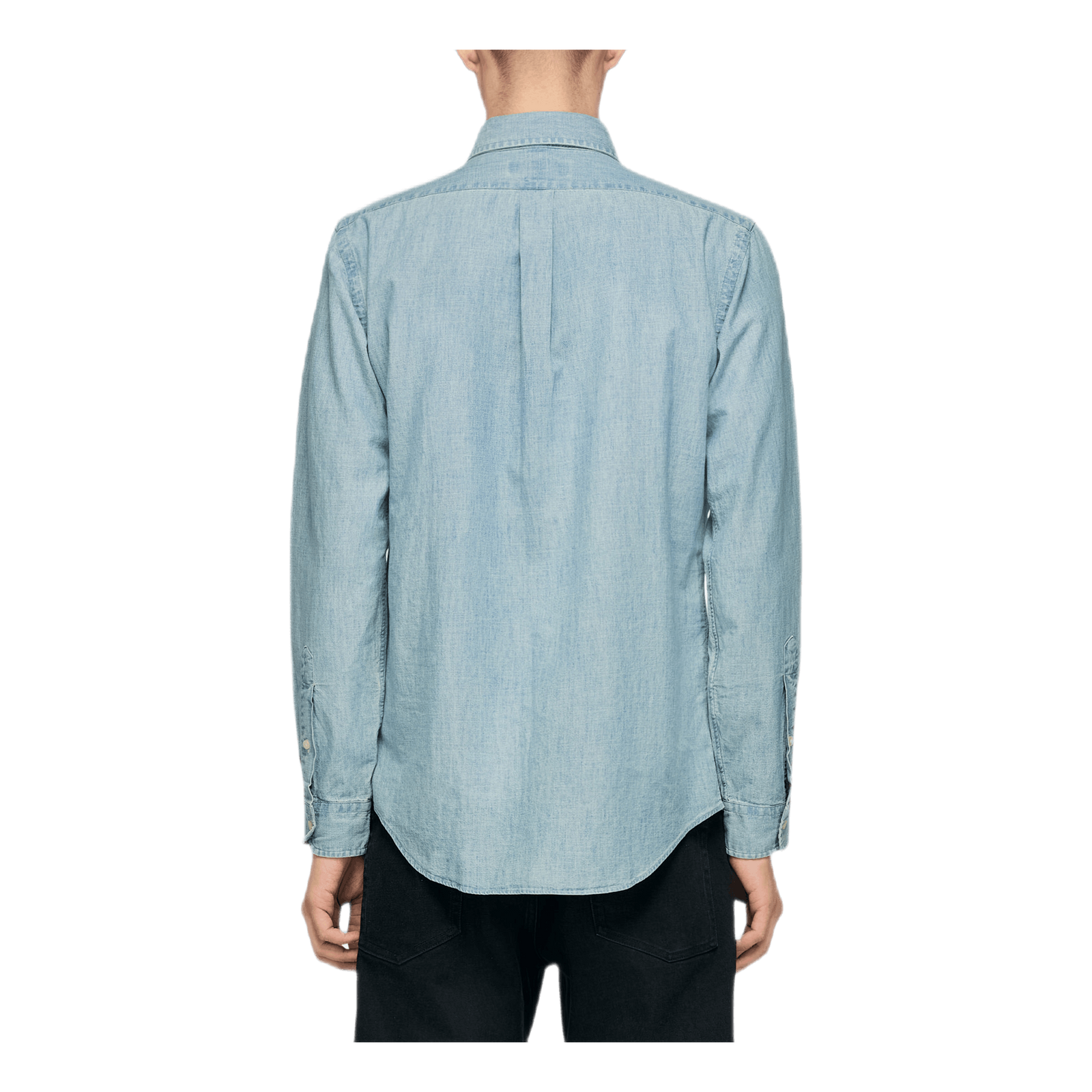 Custom Fit Chambray Shirt Blue