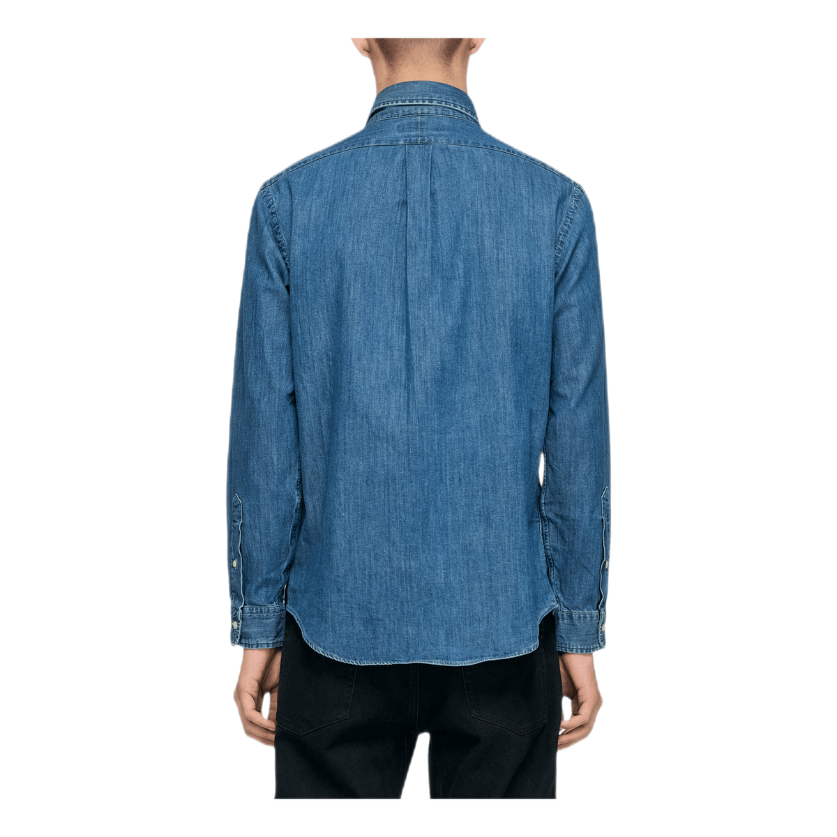 Custom Fit Denim Shirt Blue