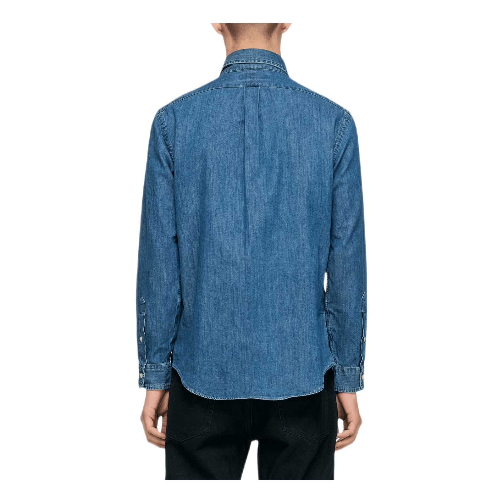 Custom Fit Denim Shirt Blue