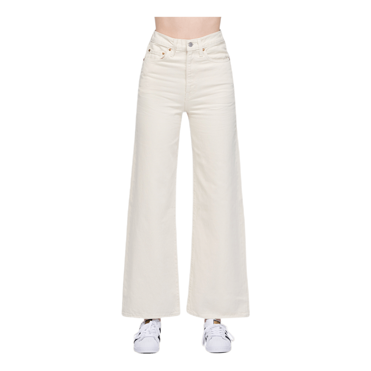 Ribcage Wide Leg Jeans White