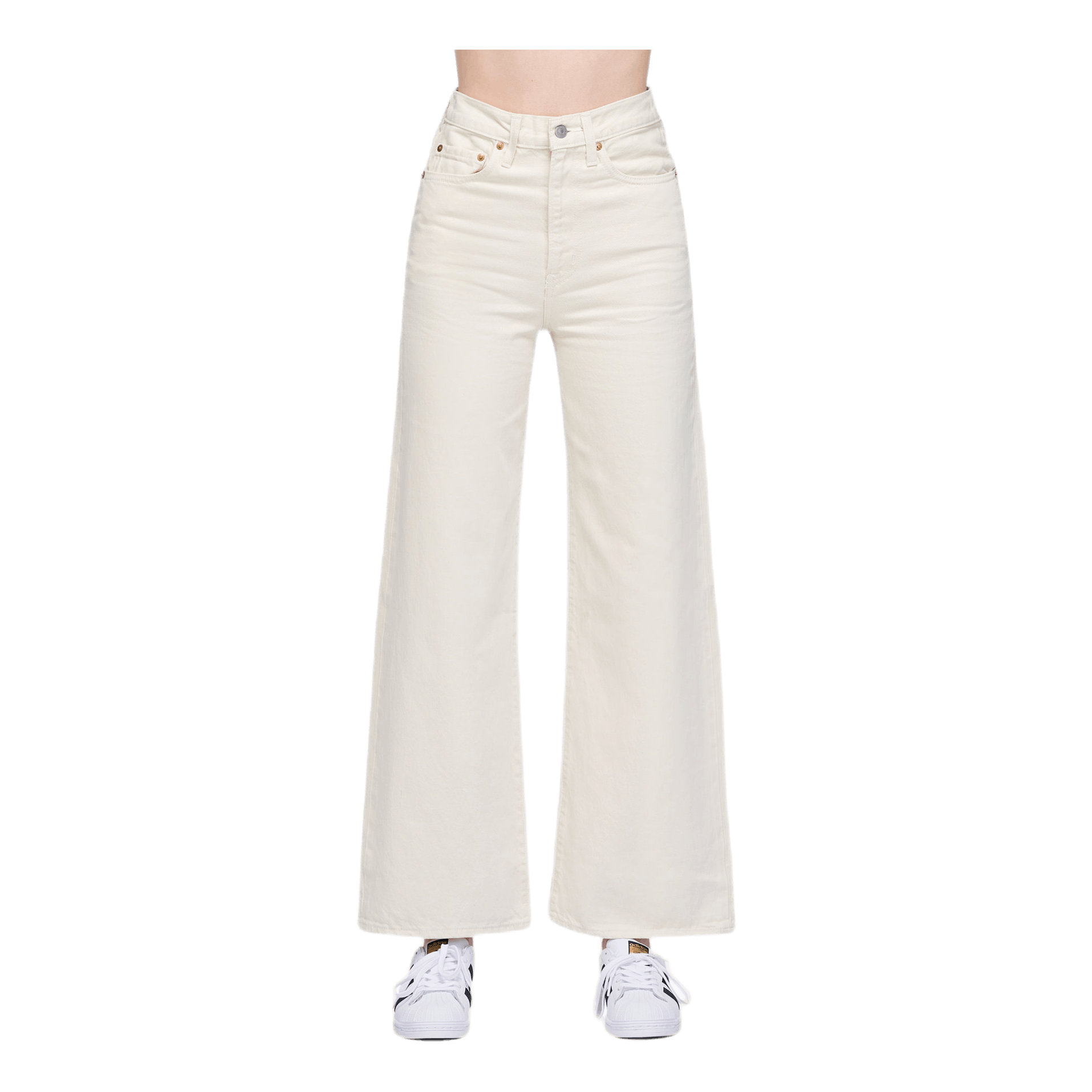 Ribcage Wide Leg Jeans White