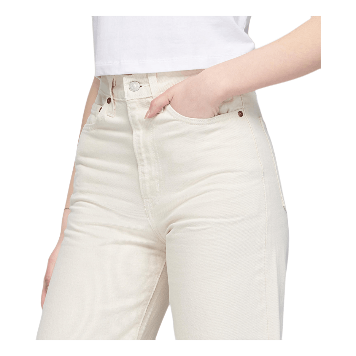Ribcage Wide Leg Jeans White