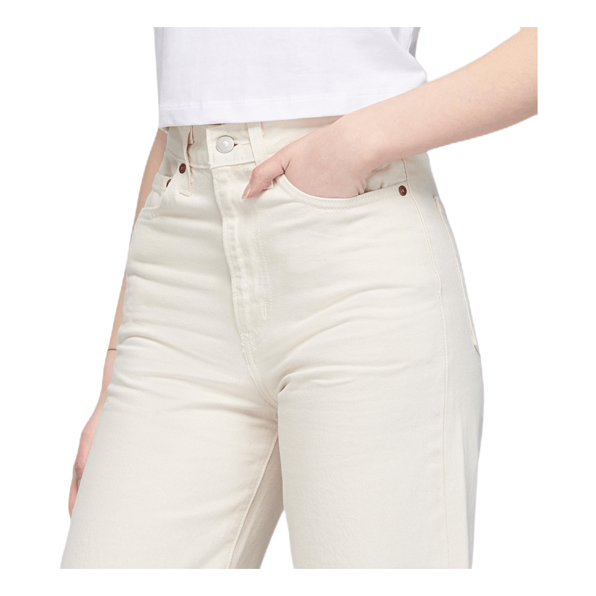 Ribcage Wide Leg Jeans White