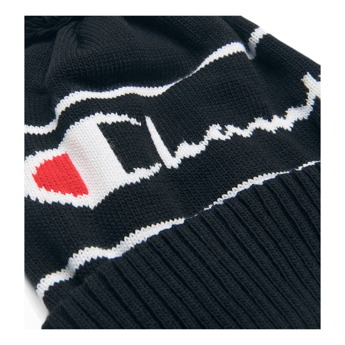 Big Logo Pon Pon Beanie Black