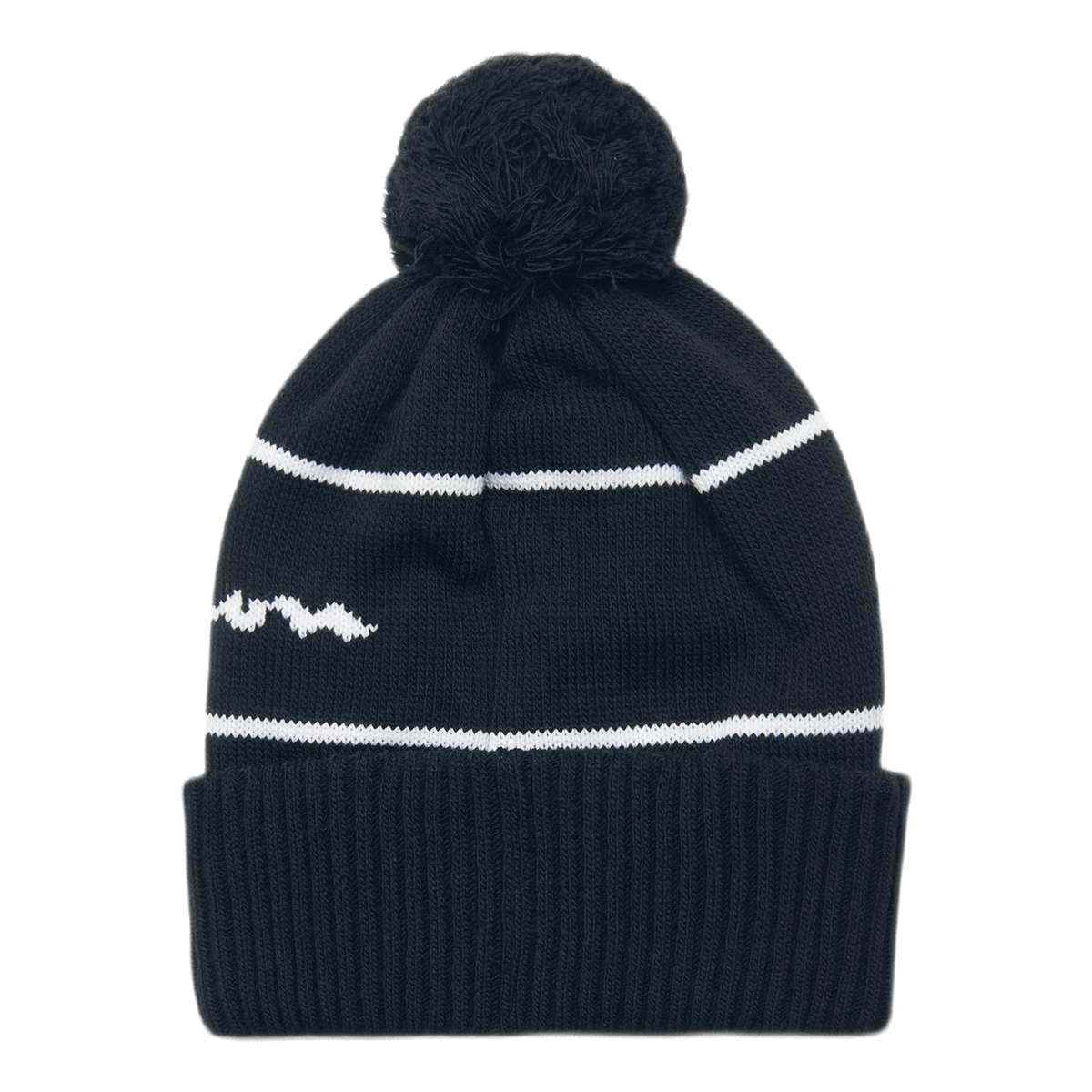 Big Logo Pon Pon Beanie Black