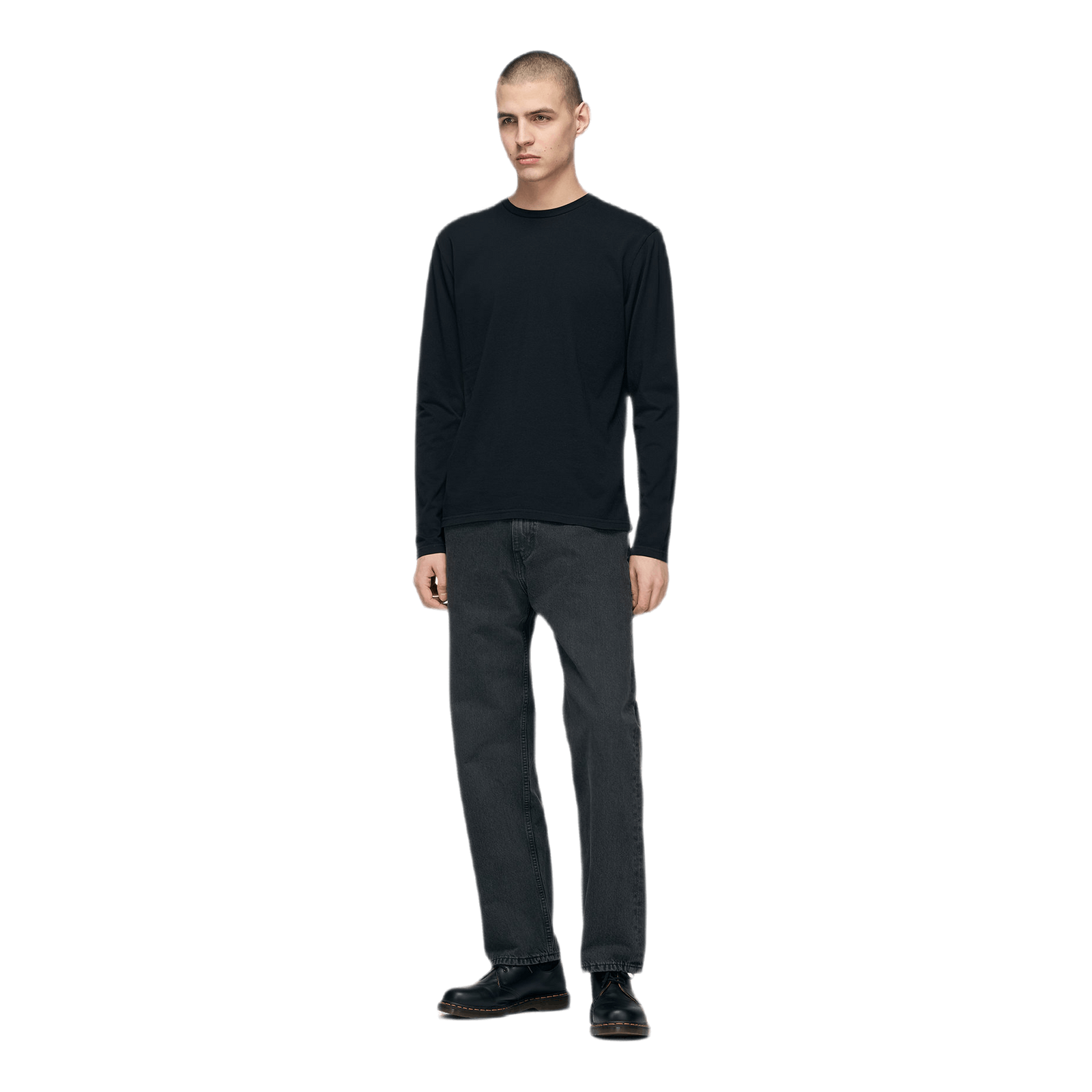 Classic Organic Long Sleeve T- Black