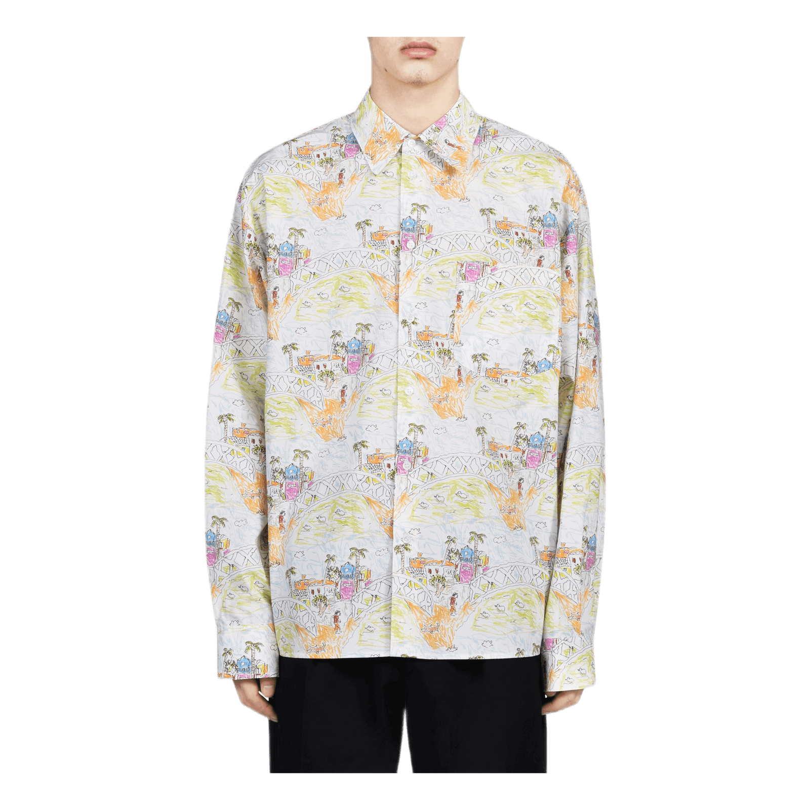 Long Sleeve Sport Shirt White