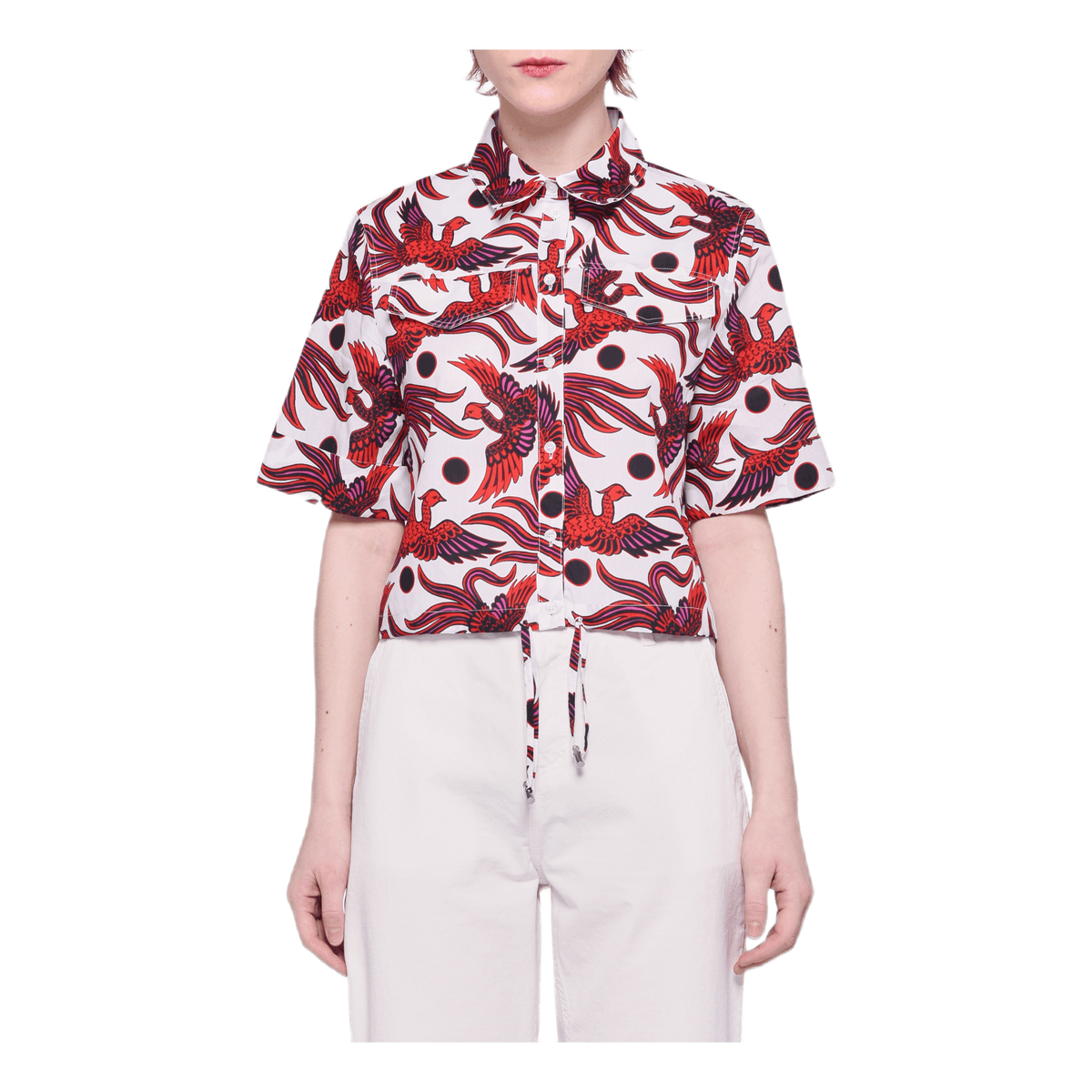 Cropped Shirt Red