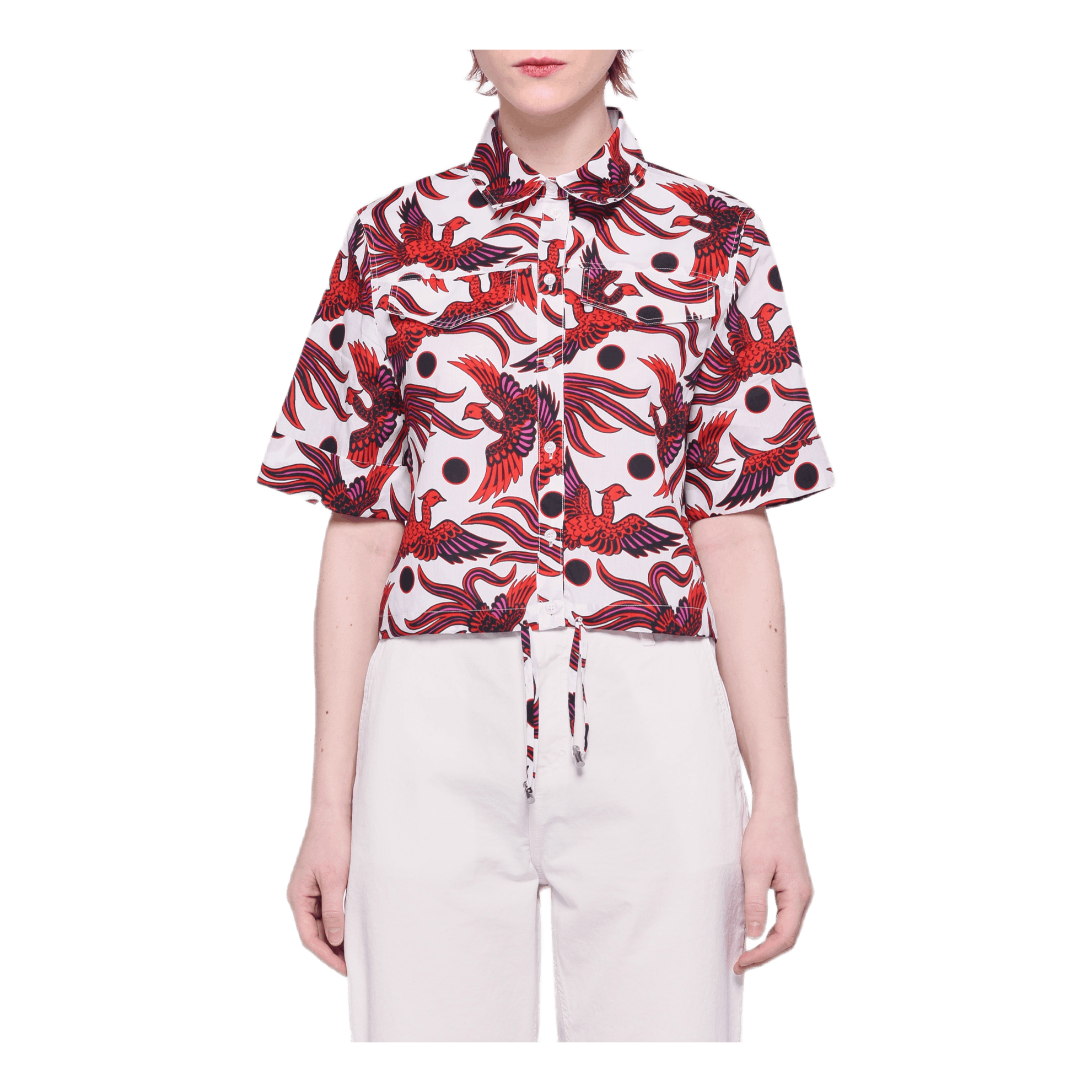 Cropped Shirt Red