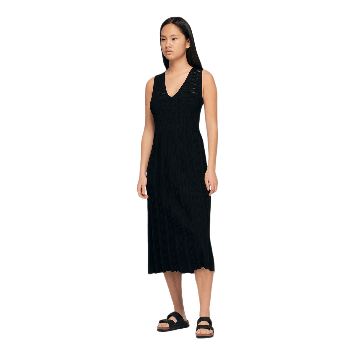 Knit Midi Dress Black