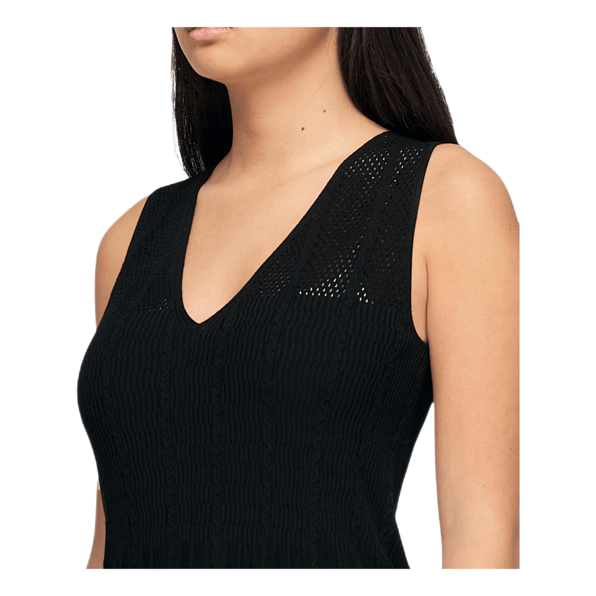 Knit Midi Dress Black