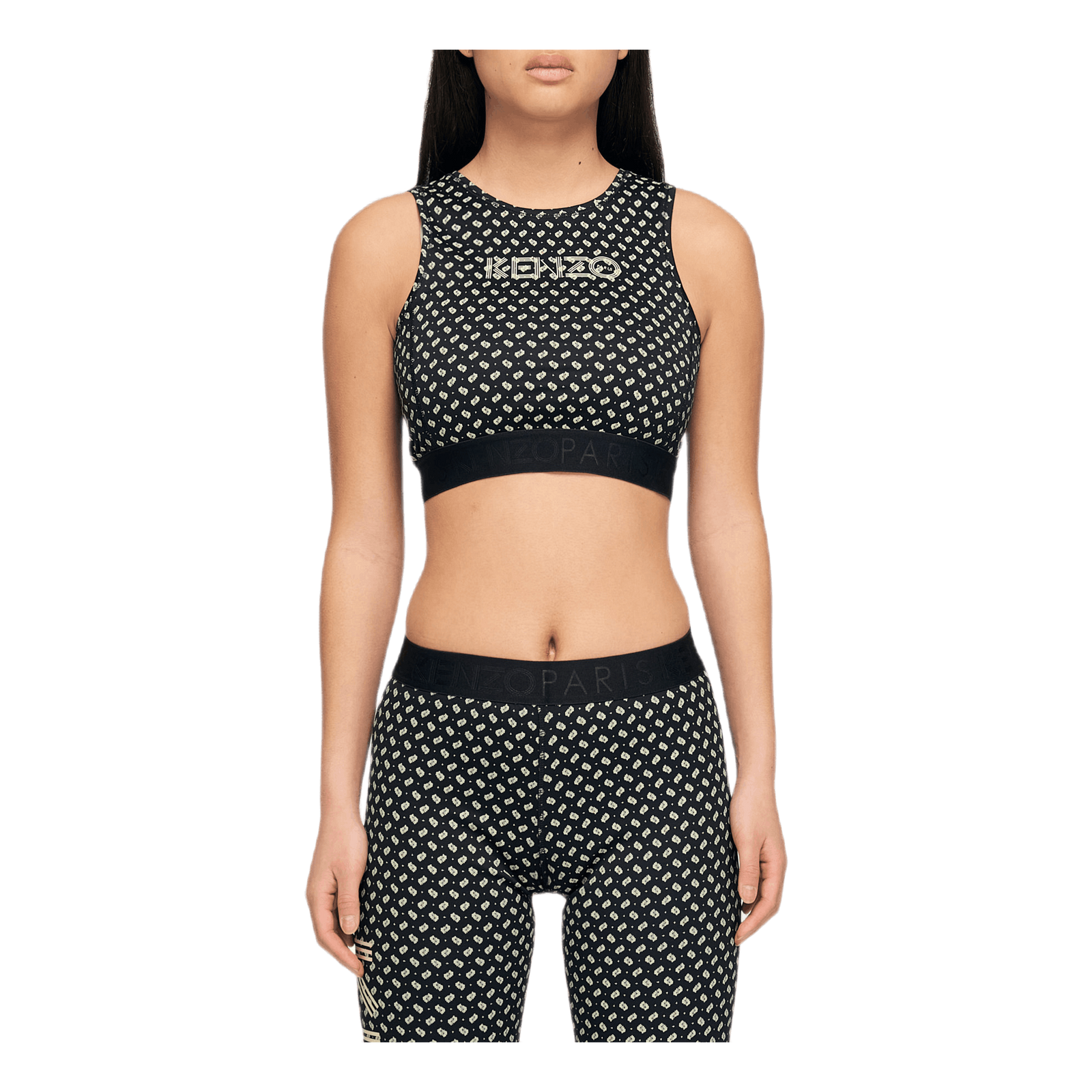 Kenzo Logo Ikat Bra Black