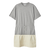 Dual Material T-shirt Dress Gray