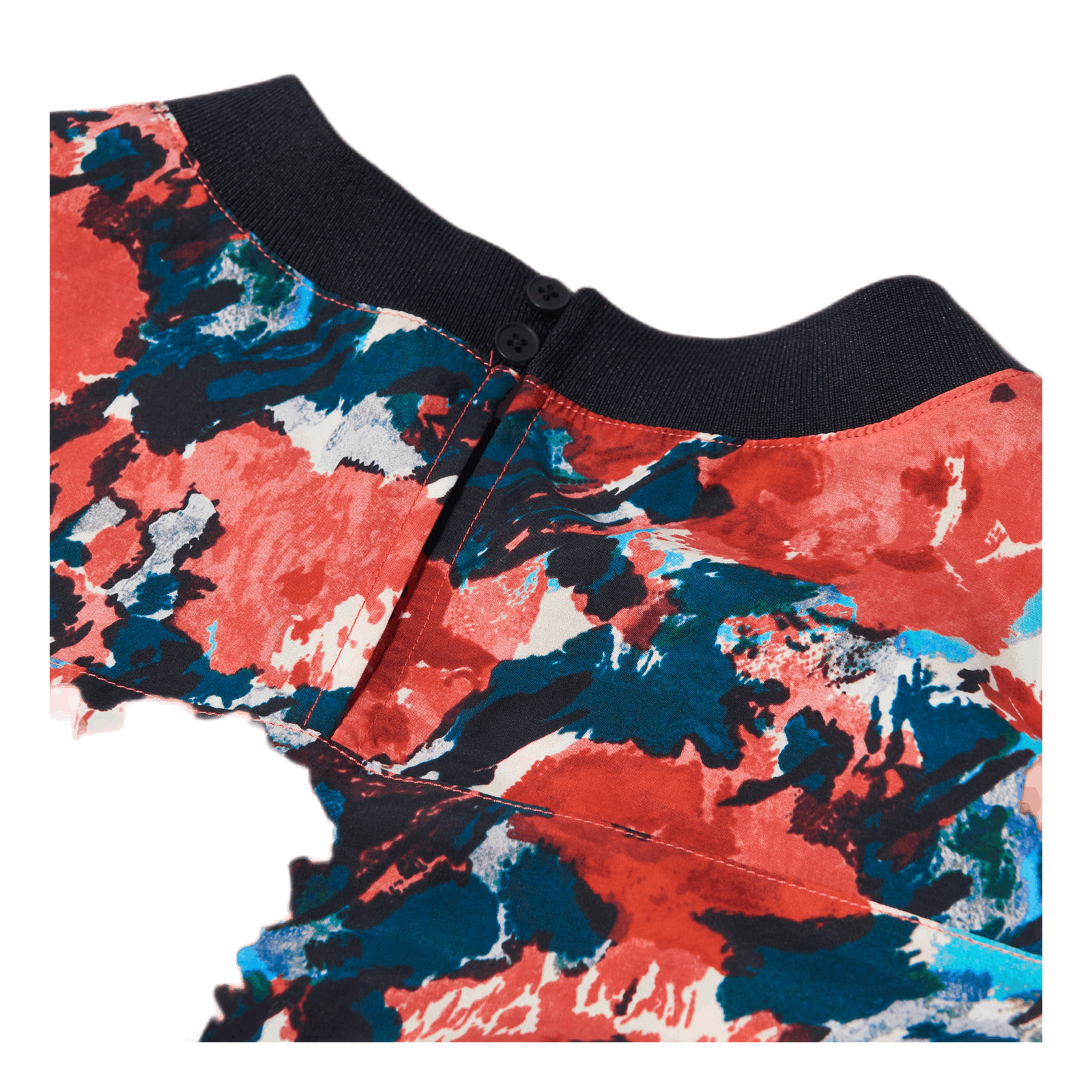 Fitted ´aquarelle´ Midi Dress Orange