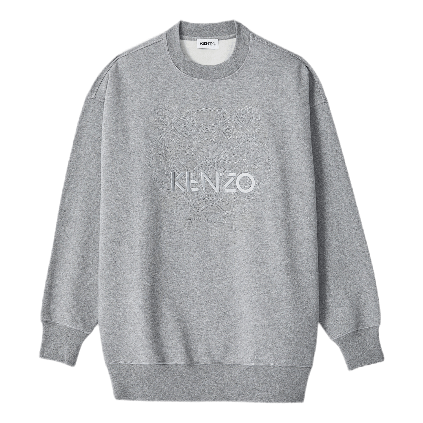 Loose Embossed Tiger Sweatshir Gray