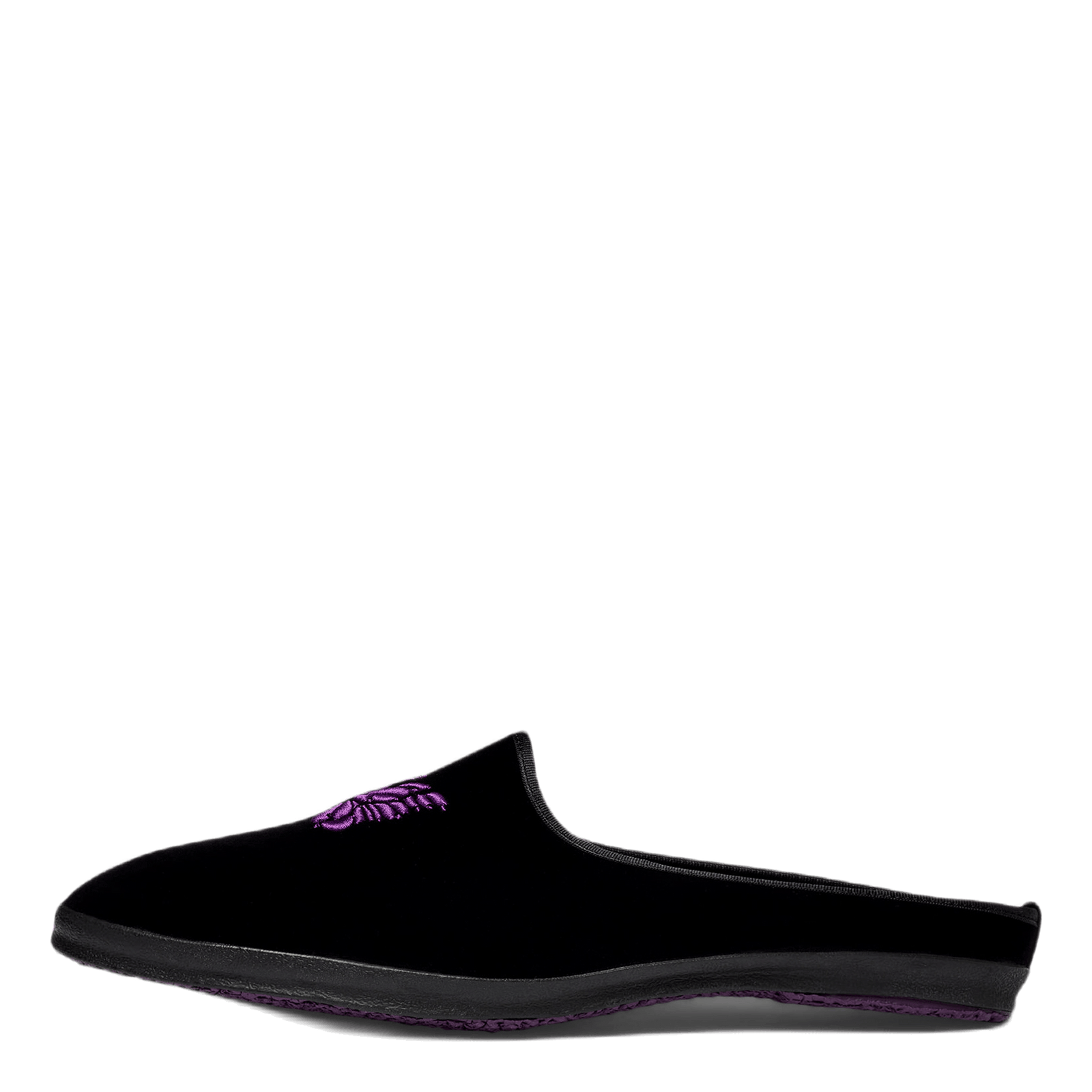 Papillon Emb. Mule Black