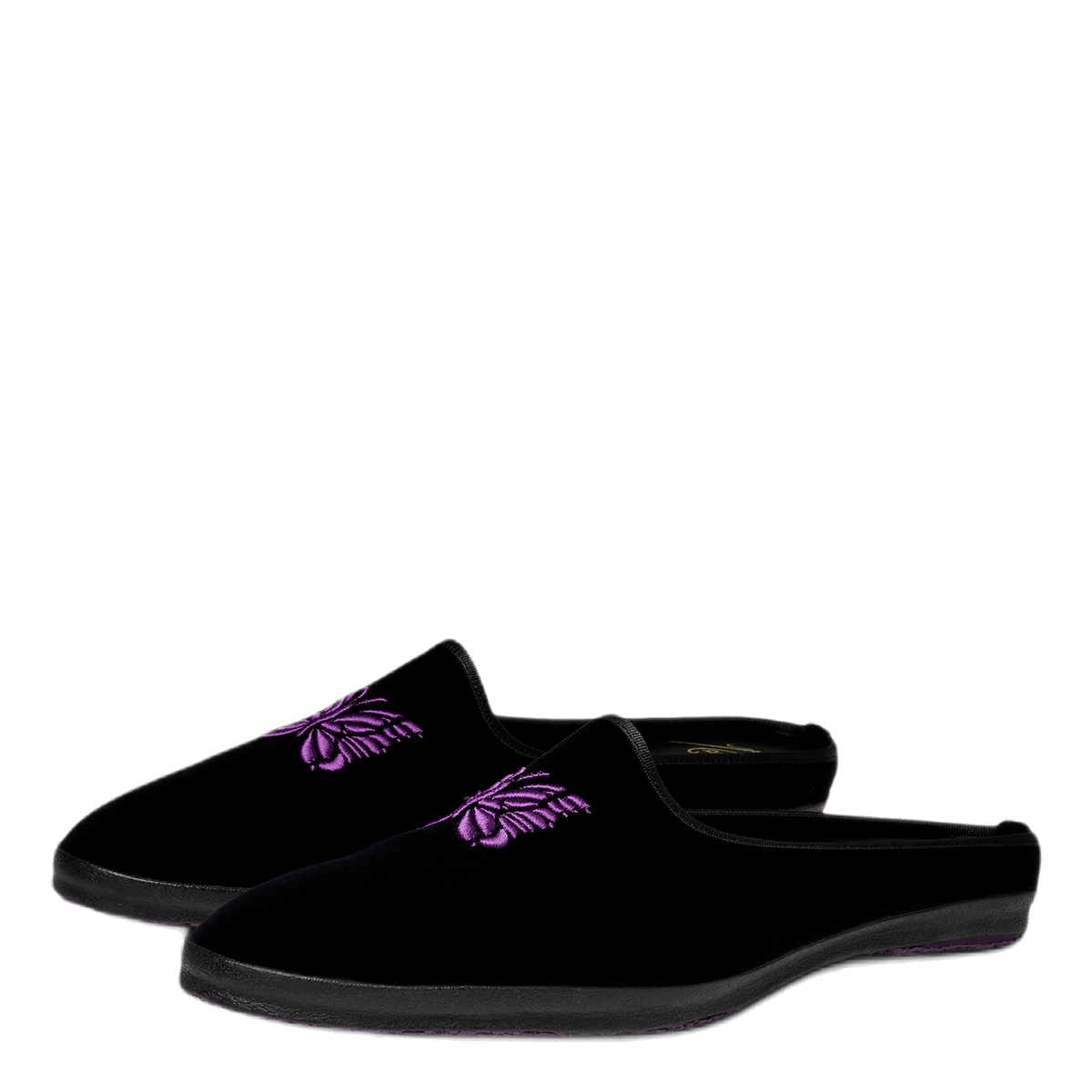 Papillon Emb. Mule Black