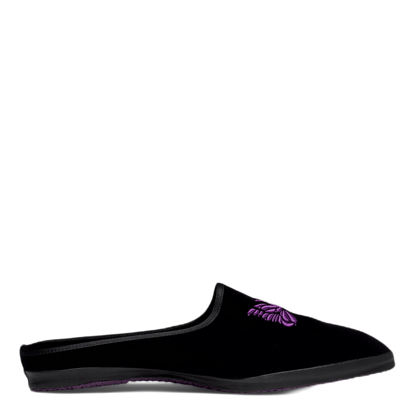 Papillon Emb. Mule Black