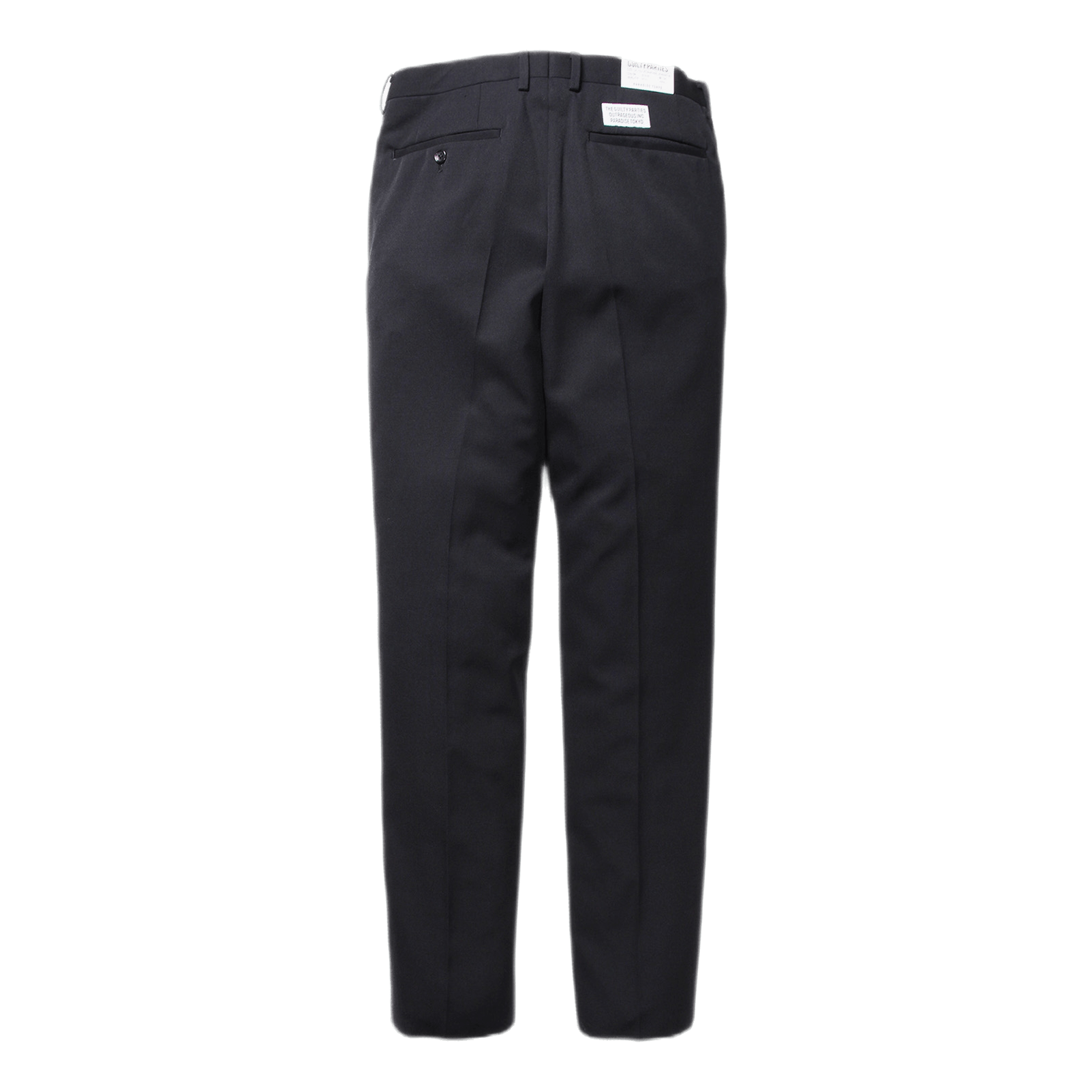 Regular Fit Wool Trousers Black